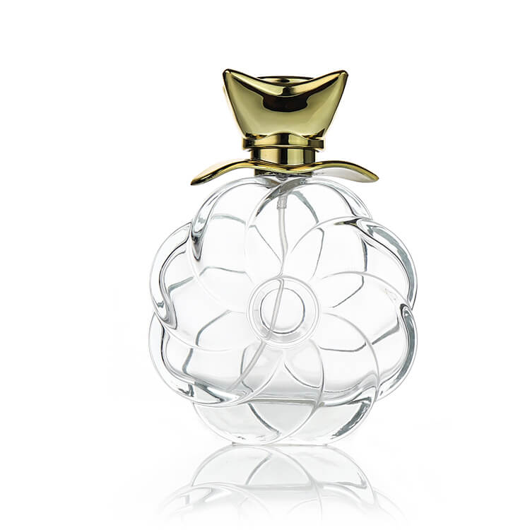k-6618 75ml Flower Shaped Perfume Glass Bottle