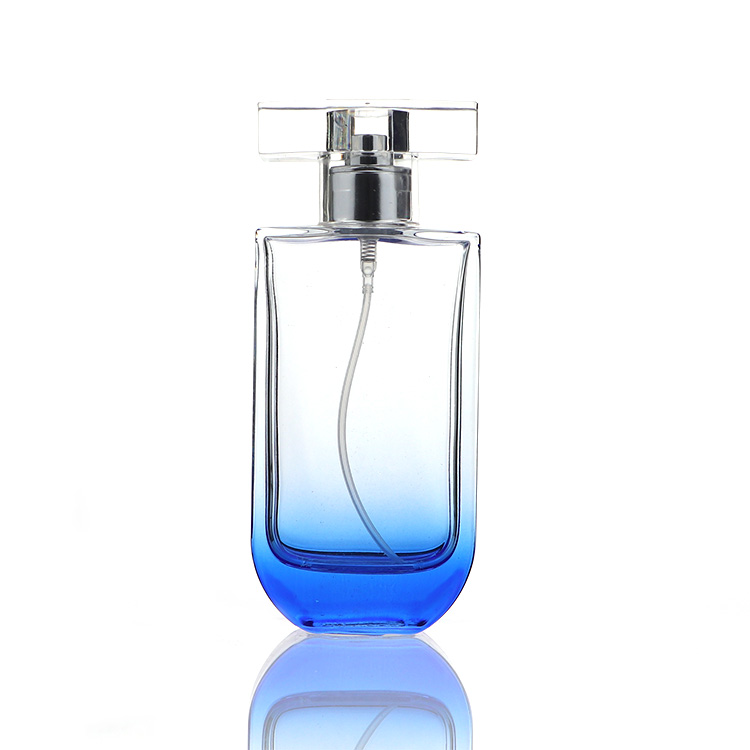 k-6732 90ml Clear Blue Fragrance Oil Glass Bottle