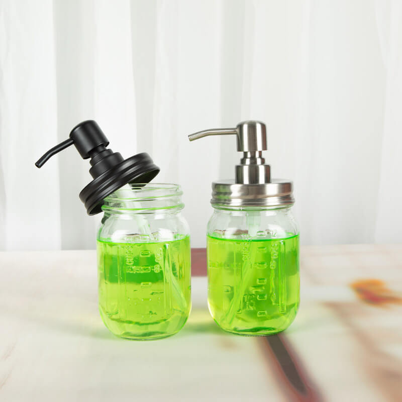 Mason Body Wash Dispenser 450ml Hair Conditioner Glass Jar - Xuzhou OLU Daily Products Co., Ltd.