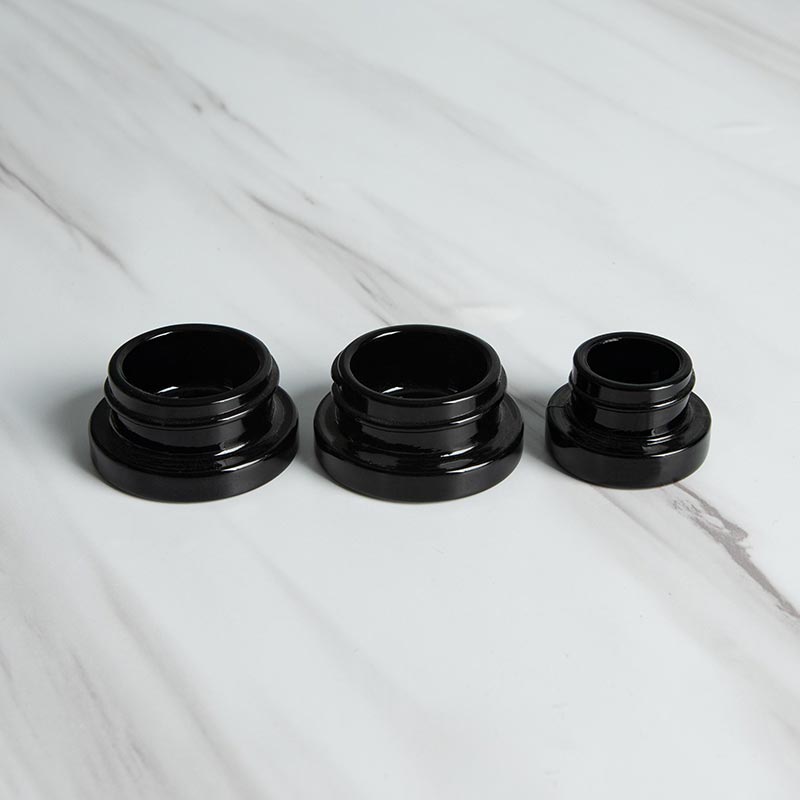 Mini Eye Cream Jar Black 3g 5g 10g Cosmetic Sample Glass Container - Xuzhou OLU Daily Products Co., Ltd. Featured Image