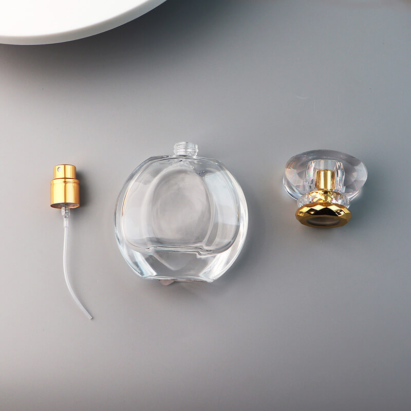 Fine Mist 50ML Flat Round Perfume Packaging Glass Bottle - Xuzhou OLU Daily Products Co., Ltd.