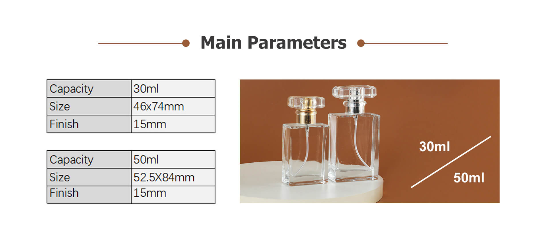square perfume bottle Main Parameters