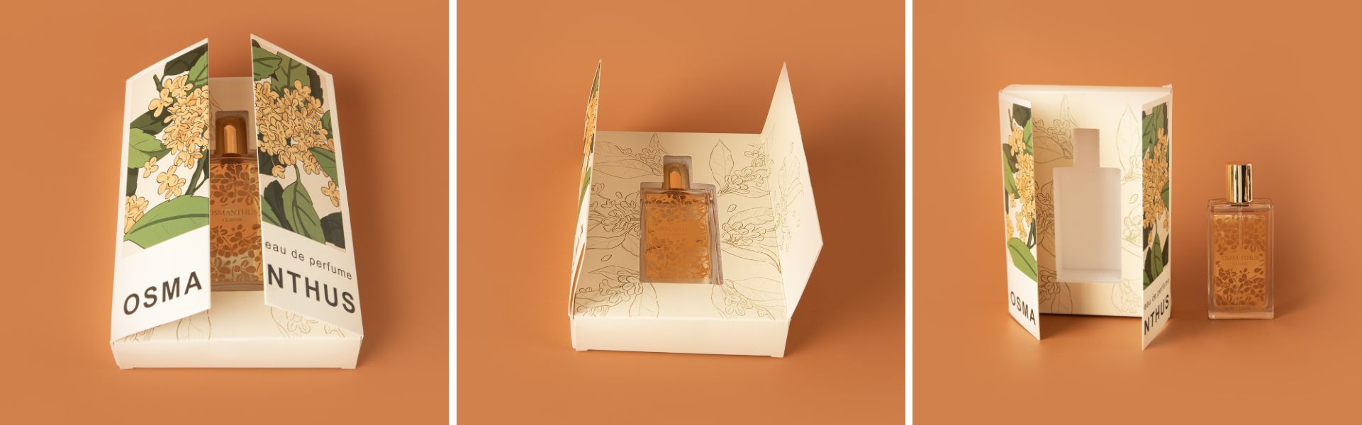 perfume bottle with packaging box