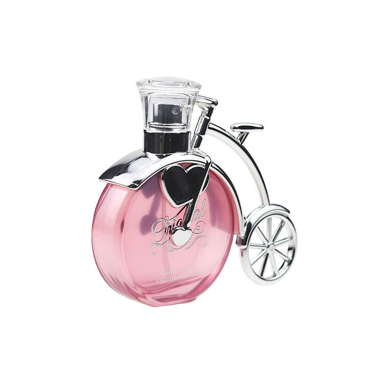 Customized Fancy Pink 50ml Bicycle Shaped Perfume Glass Bottle - Xuzhou OLU Daily Products Co., Ltd.