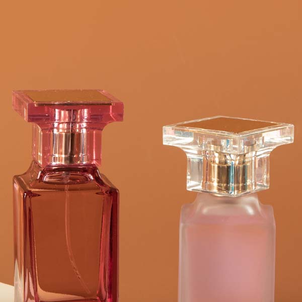 pink red perfume bottle