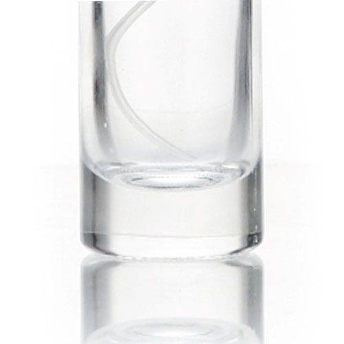 round clear perfume bottle