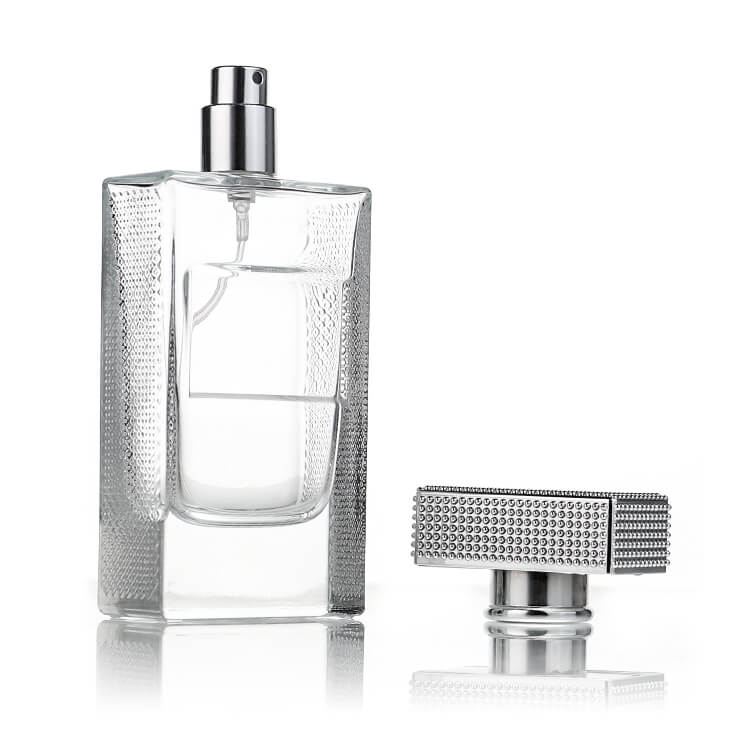 60ml Parfume Glass Bottle Square Cologne Spray Bottle with Lid - Xuzhou OLU Daily Products Co., Ltd.