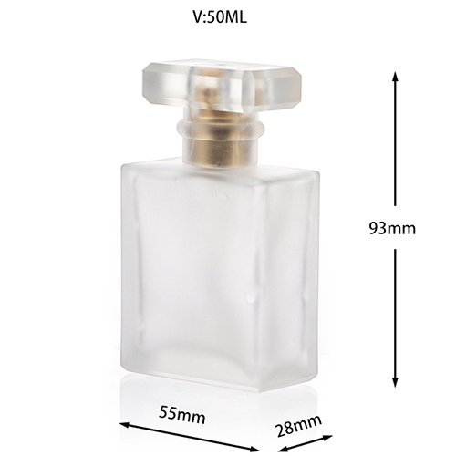 square perfume glass bottle
