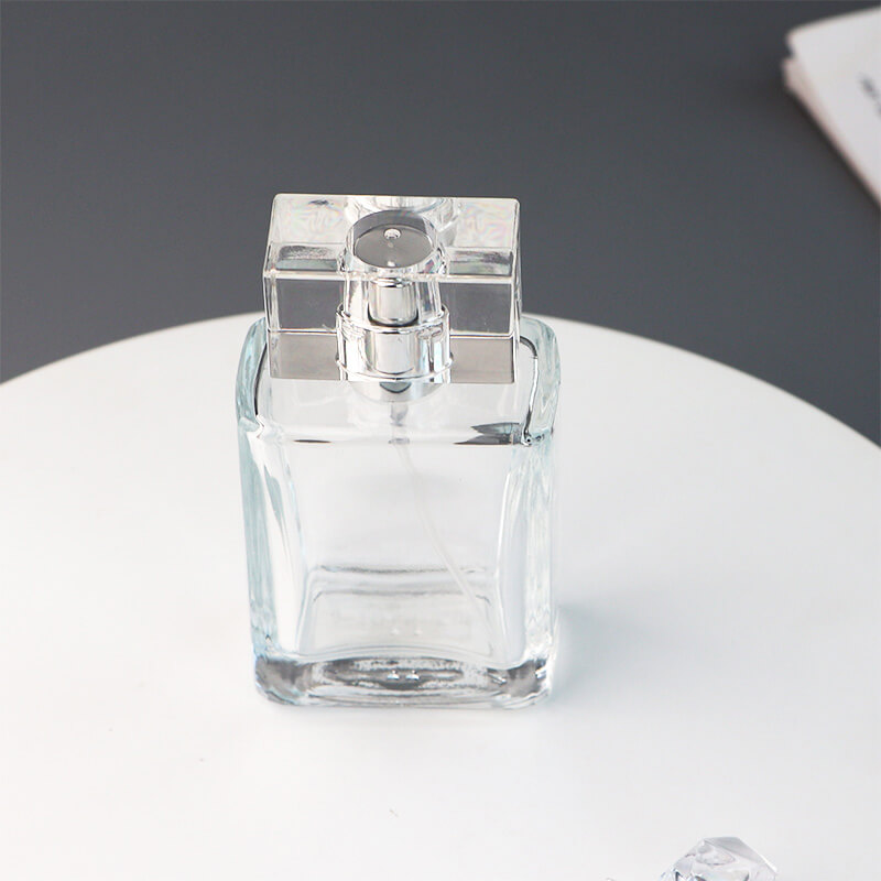 50ml Square Perfume Atomizer Glass Bottle with Sprayer Cap - Xuzhou OLU Daily Products Co., Ltd.