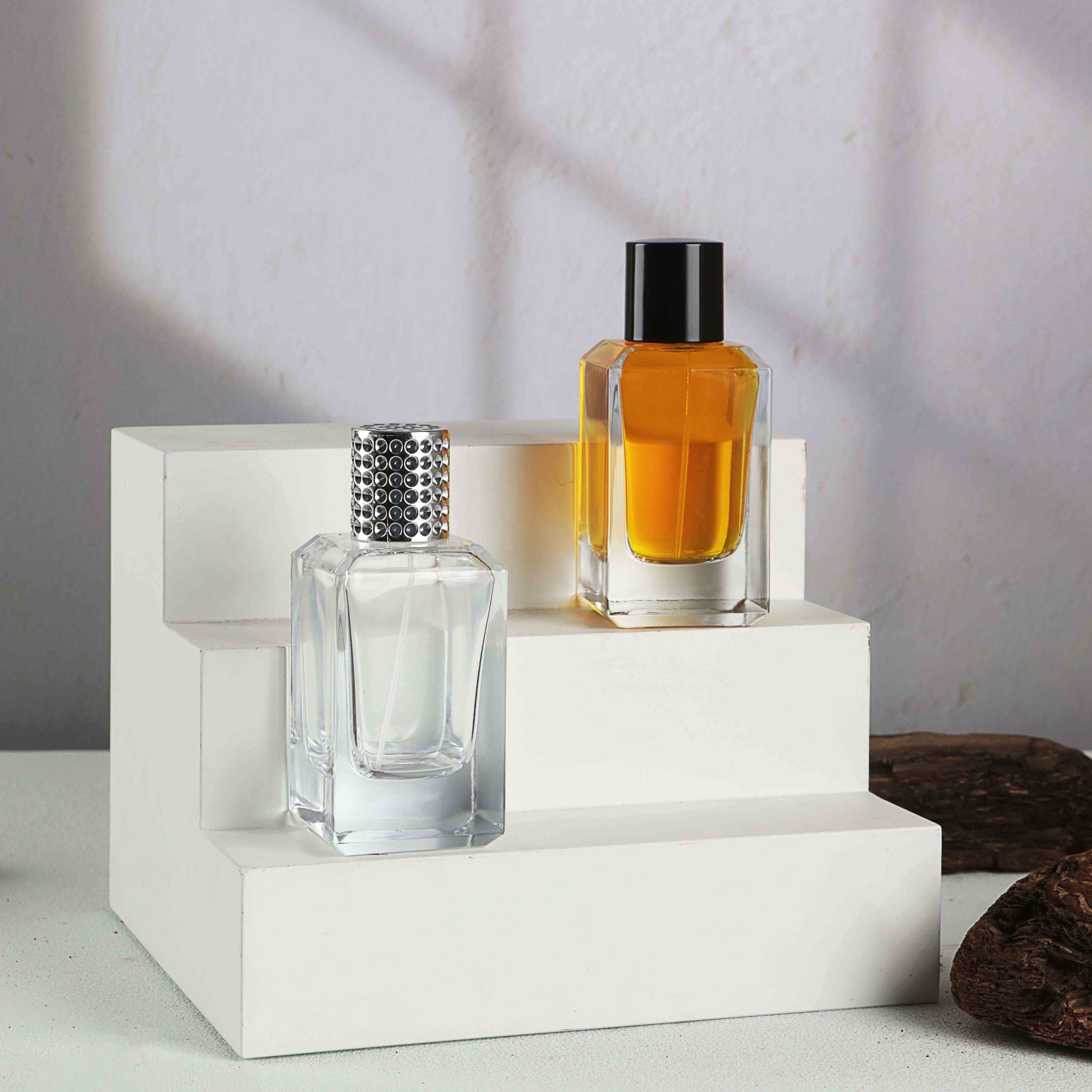 80ml Square Perfume Oil Glass Scent Bottle with Spray - Xuzhou OLU Daily Products Co., Ltd.