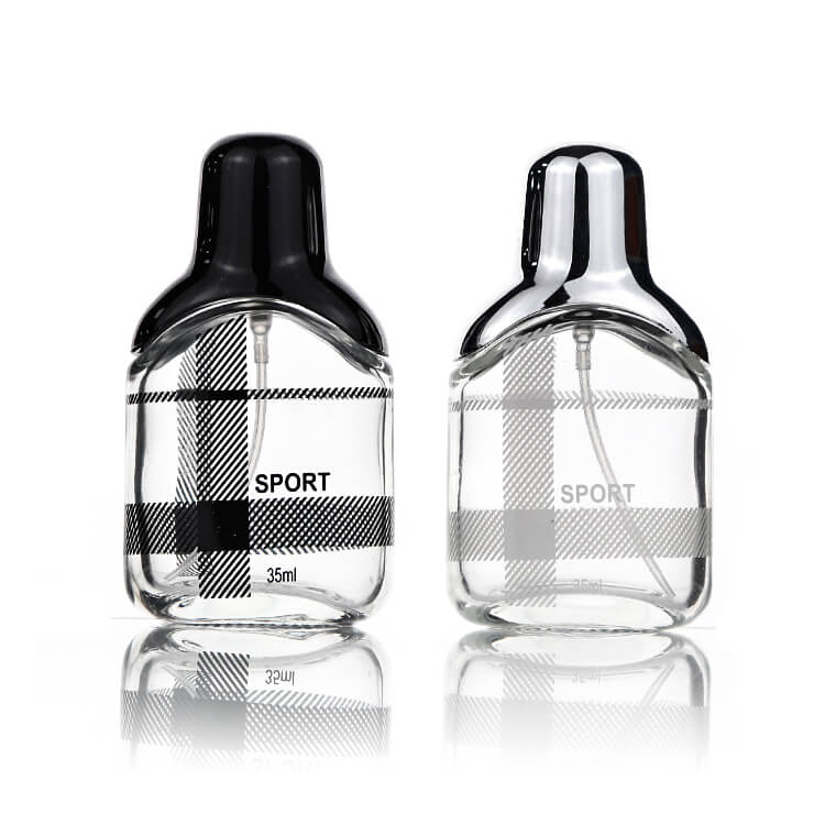 Custom 35ml Printed Cologne Glass Spray Bottle with Cap