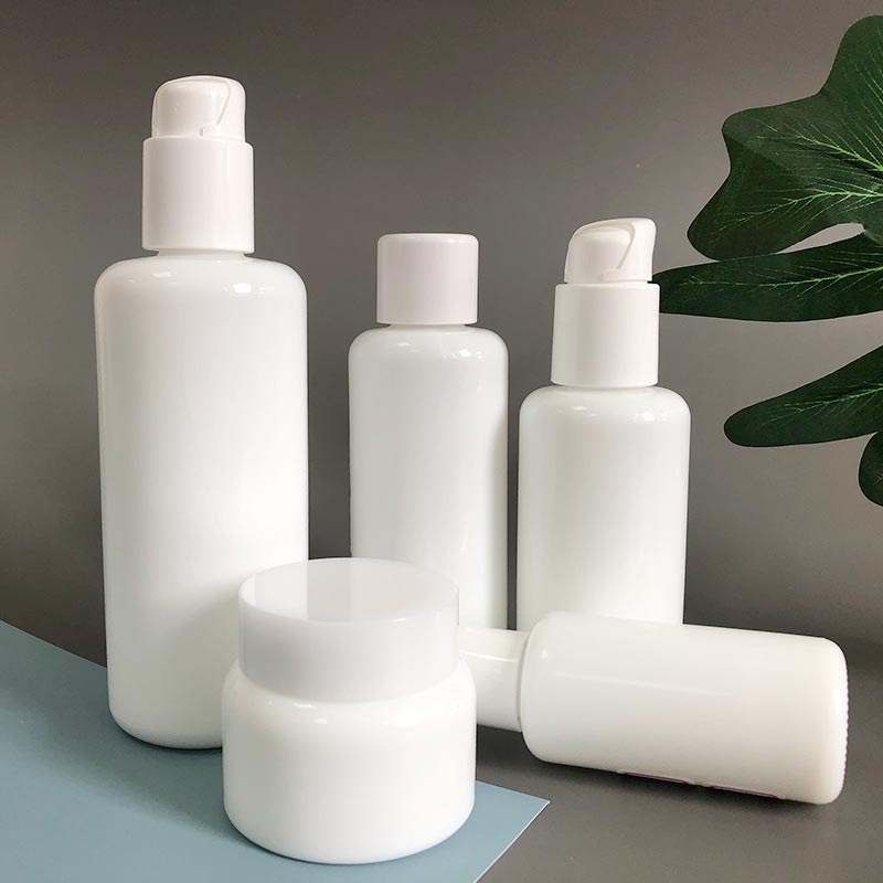 white cosmetic bottle