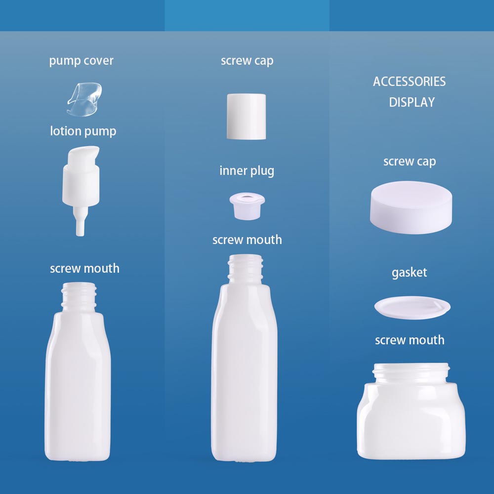 white porcelain cosmetic packaging