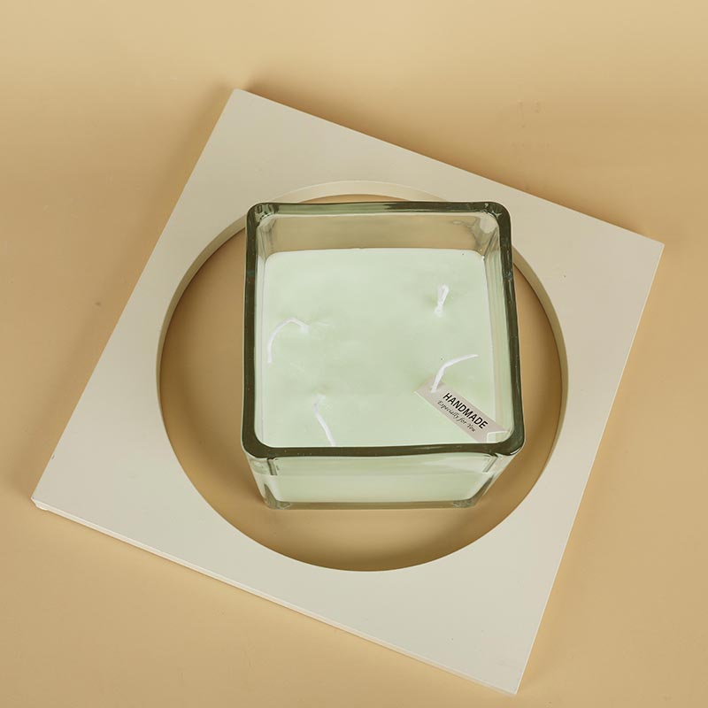 Square Empty Lidless Glass Vessel for Candle Making - Xuzhou OLU Daily Products Co., Ltd.
