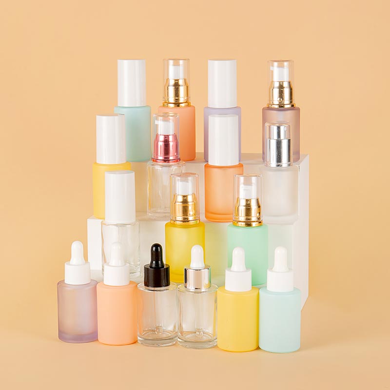 3CL Colored Oil Dropper Bottles Pump Glass Cosmetic Packaging - Xuzhou OLU Daily Products Co., Ltd.