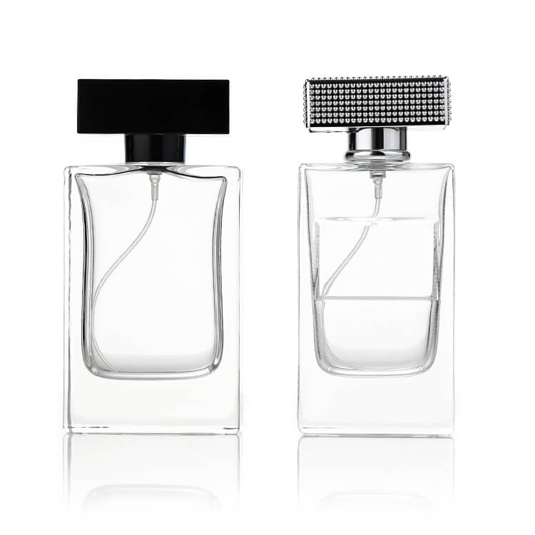 60ml Parfume Glass Bottle Square Cologne Spray Bottle with Lid - Xuzhou OLU Daily Products Co., Ltd.