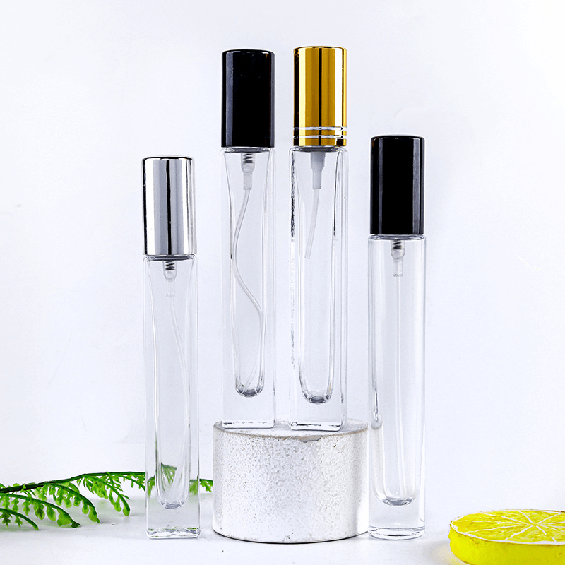 Mini 10ml Slender Square Round Travel Perfume Glass Bottles