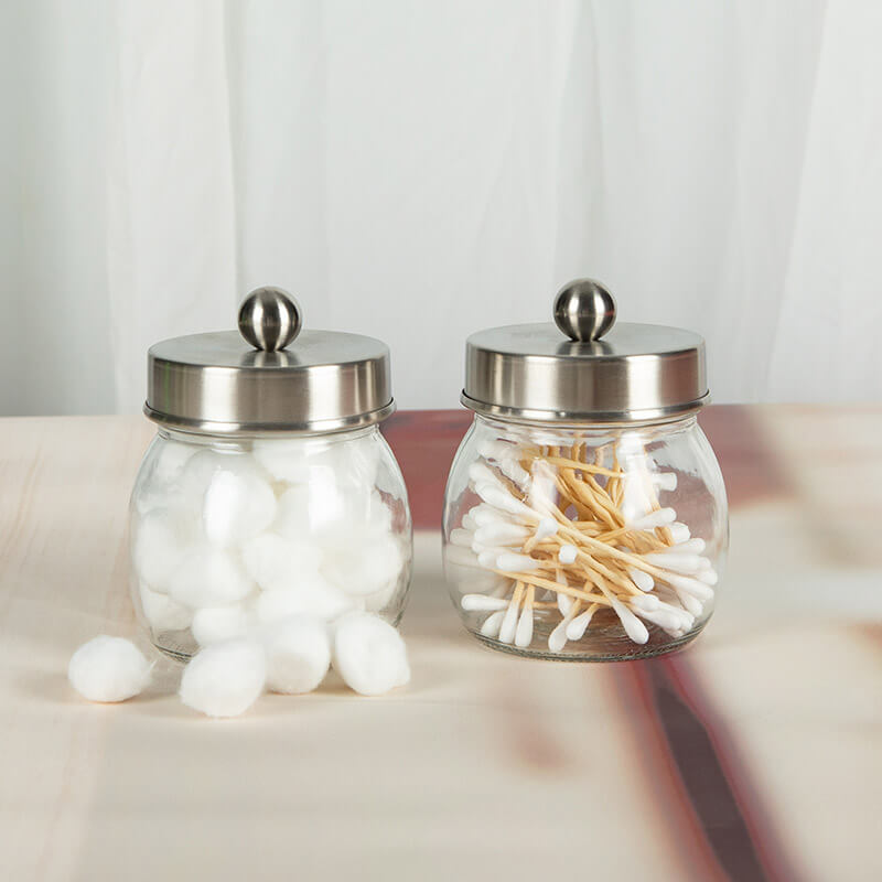 250ml Cotton Ball Mason Jar Q-tips Storage Glass Container - Xuzhou OLU Daily Products Co., Ltd. Featured Image