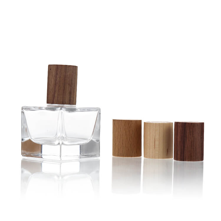 wooden cap perfume bottle